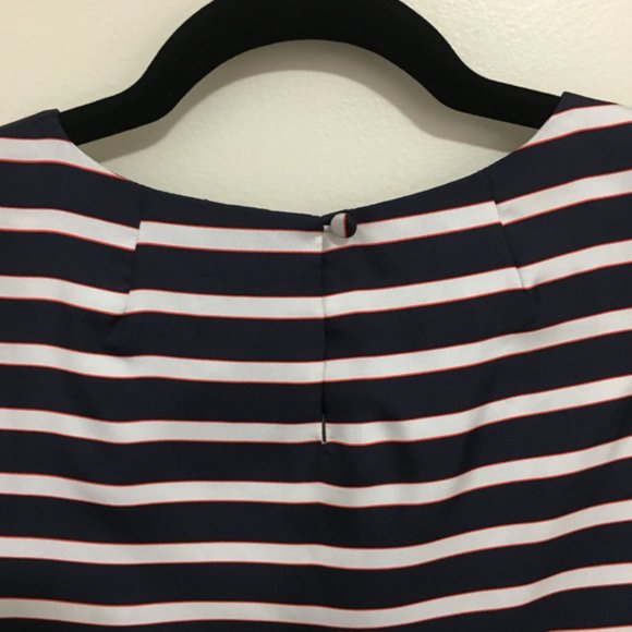 J CREW jules dress in striped silk twill V10 - Picture 2 of 6